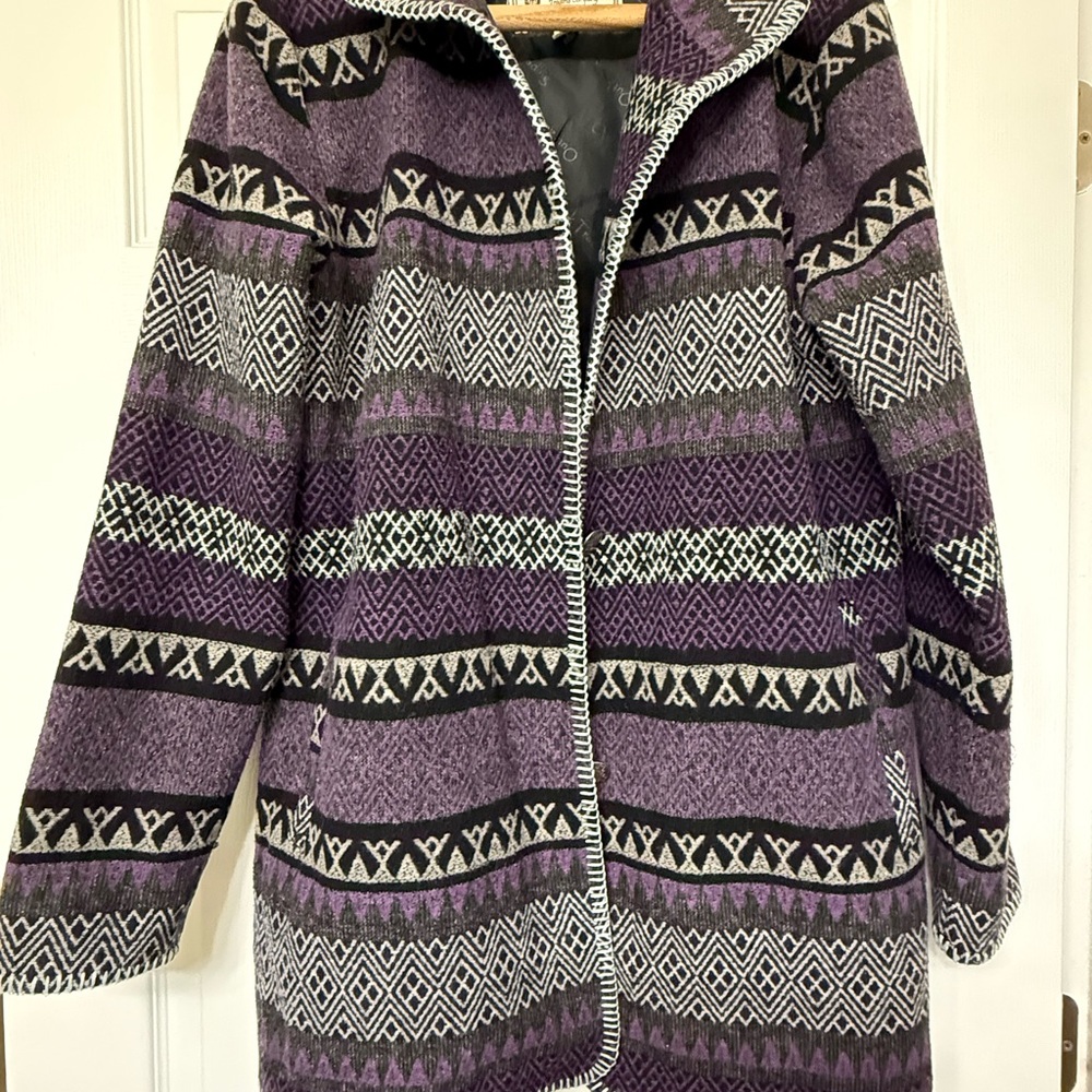 Women’s Purple Patterned Coat